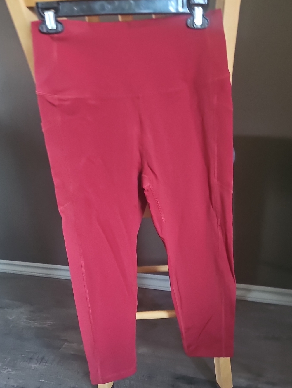ZYIA Deep Red High-Waist Leggings